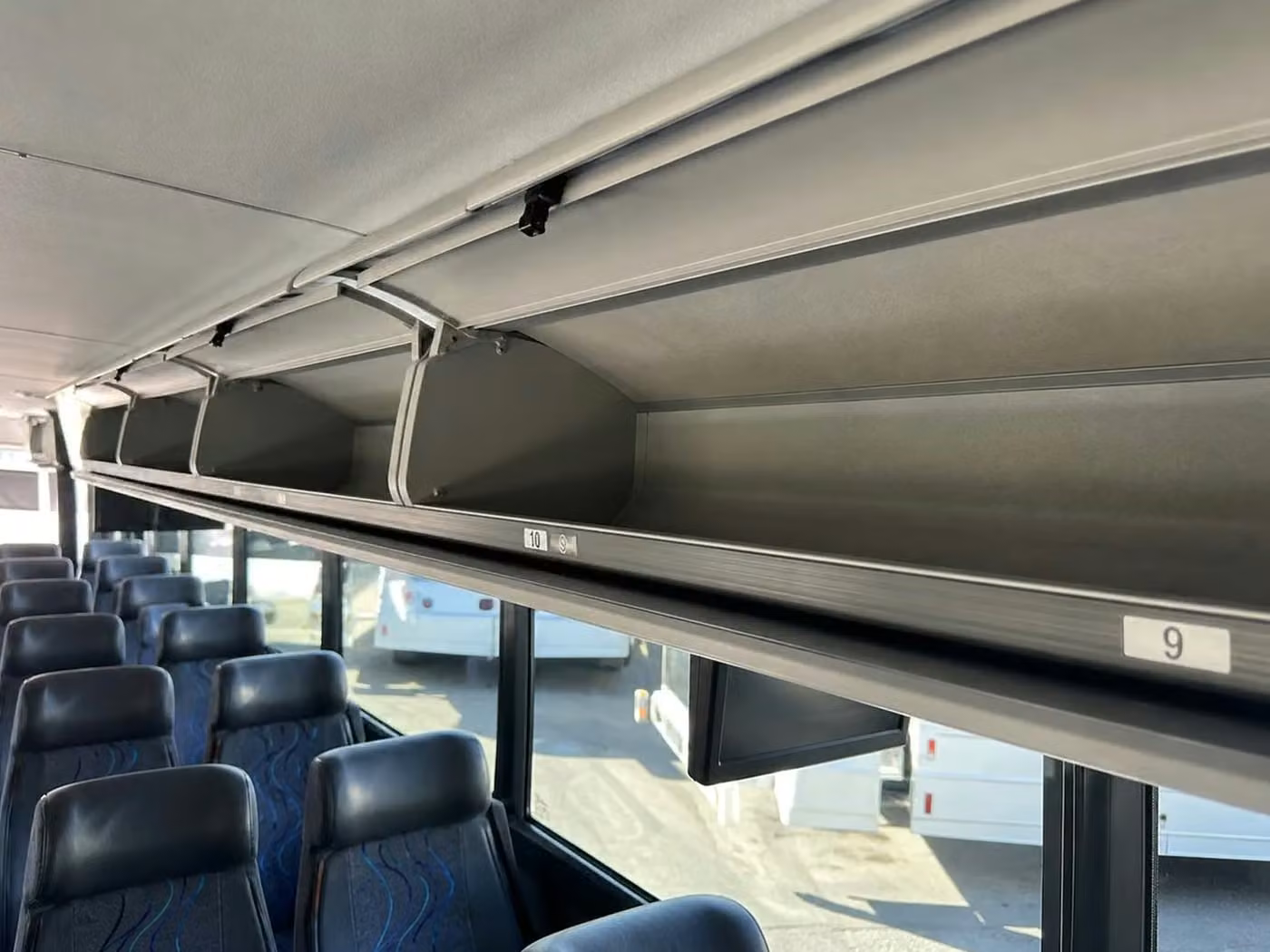 gary 18 passenger minibus overhead storage