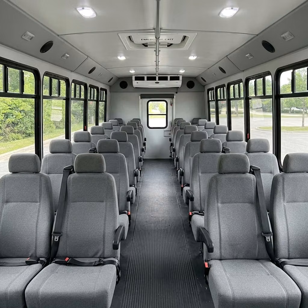 gary 35 passenger minibus seating