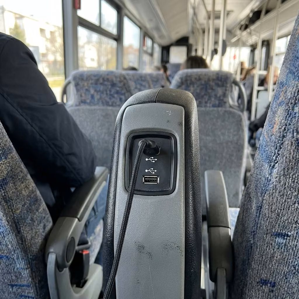 gary 35 passenger minibus usb charging