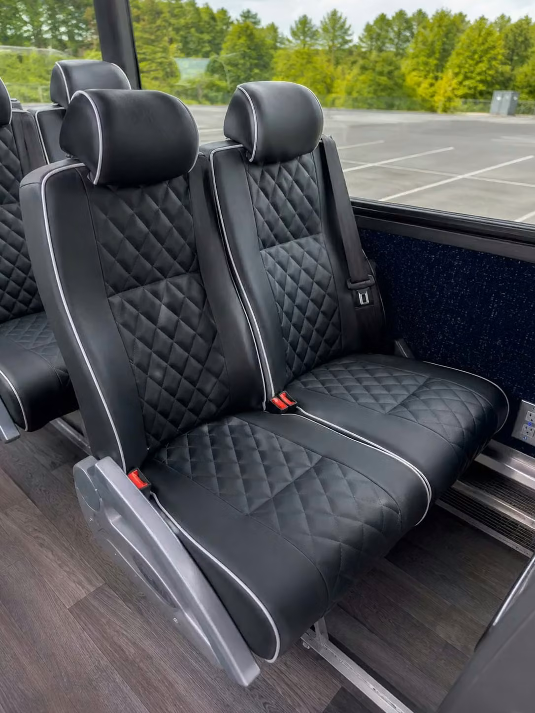 gary 56 passenger charter bus reclining seats