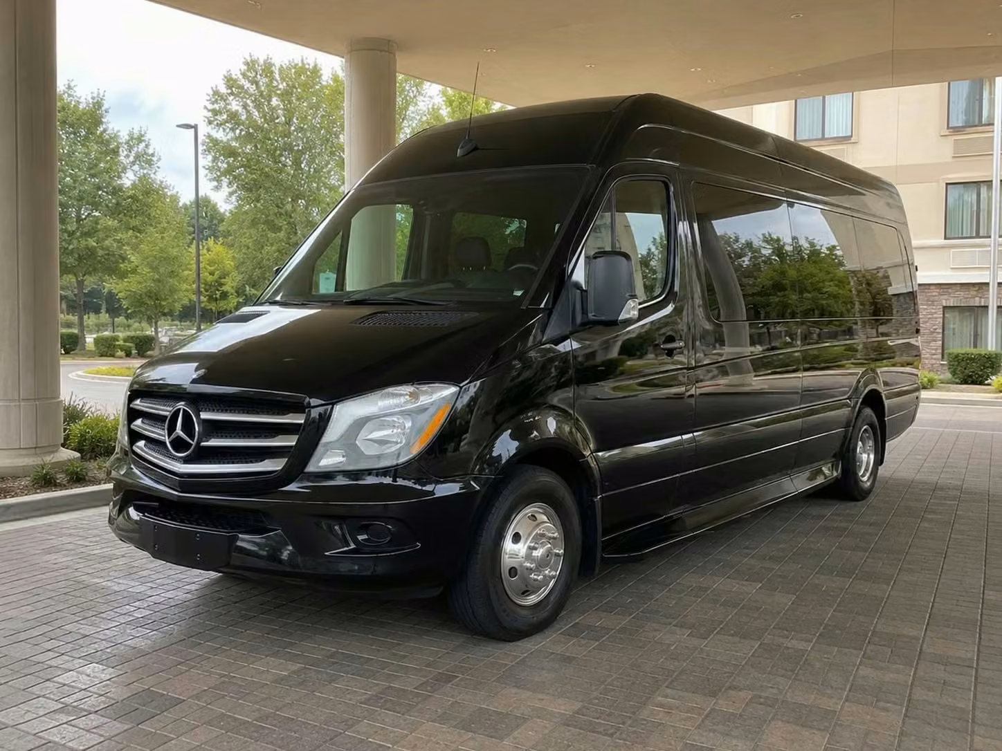 gary sprinter van rental with driver tinted windows