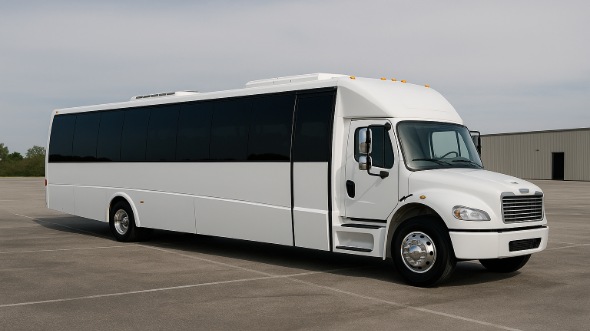 Exterior of Charter Bus Company Gary's 15 Passenger Minibus in Gary