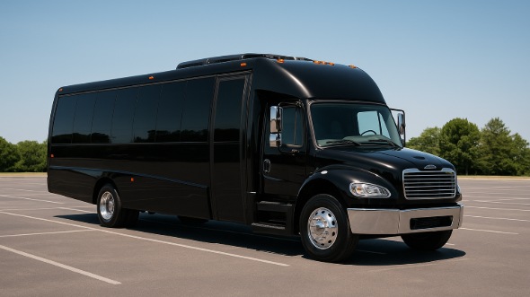 Exterior of Charter Bus Company Gary's 18 Passenger Minibus in Gary