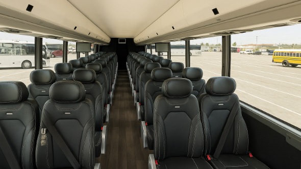 Interior of Charter Bus Company Gary's 18 Passenger Minibus in Gary