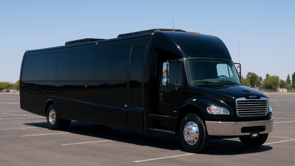Exterior of Charter Bus Company Gary's 28 Passenger Mini bus in Gary