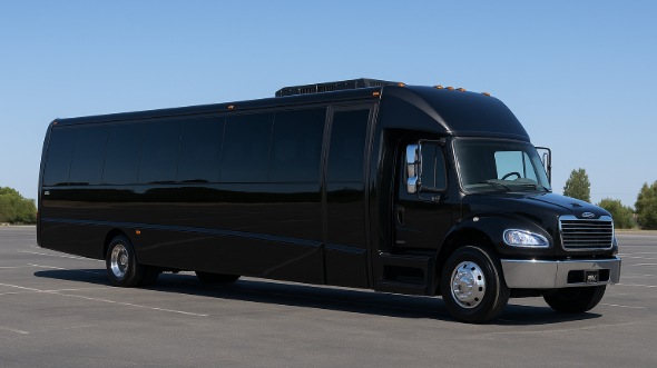 Exterior of Charter Bus Company Gary's 30 Passenger Minibus in Gary