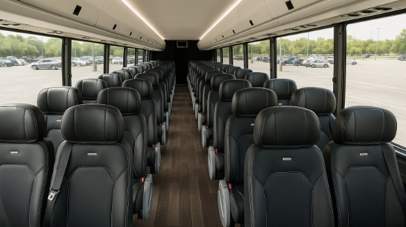 Interior of Charter Bus Company Gary's 30 Passenger Minibus in Gary