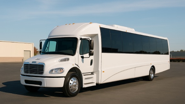 Exterior of Charter Bus Company Gary's 35 Passenger Minibus in Gary