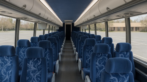Interior of Charter Bus Company Gary's 55 Passenger Charter Bus in Gary