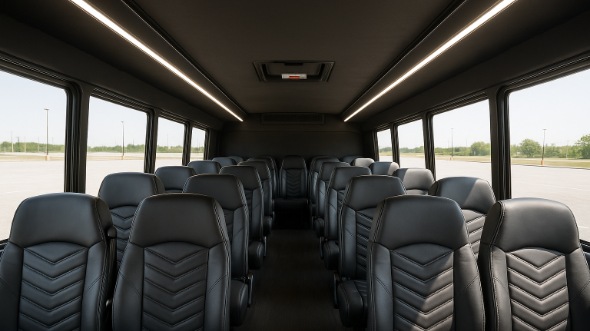 gary 18 passenger minibus inside