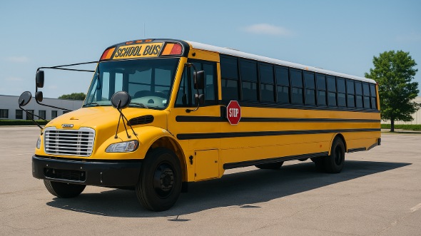 Exterior of Charter Bus Company Gary's School Bus in Gary