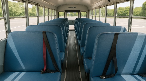 Interior of Charter Bus Company Gary's School Bus in Gary