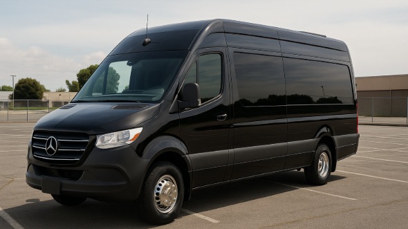 Exterior of Charter Bus Company Fishers's Sprinter Limo in Fishers
